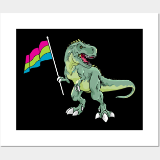 Funny Dinosaur Flag Polysexual Pride LGBT Gift Posters and Art